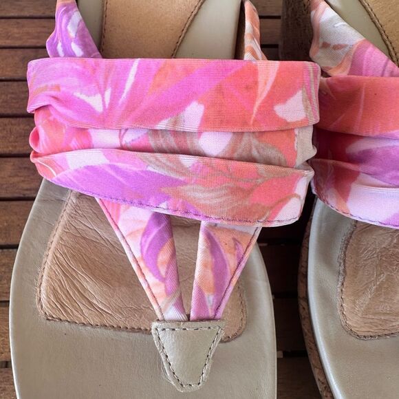 Nurture women’s thong toe fabric wedge sandals size 8.5 - Picture 5 of 7